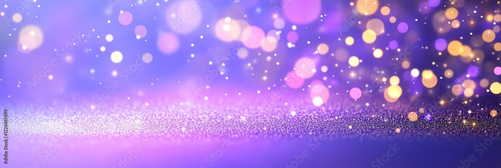 Poster vibrant bokeh lights background - a stunning background featuring soft bokeh lights in purple and go