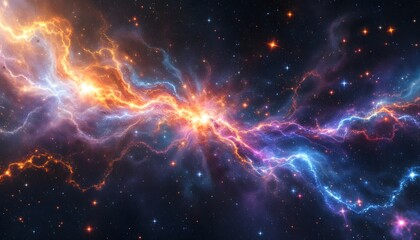 Fototapeta premium Cosmic Nebula Art Stunning Space Wallpaper Background