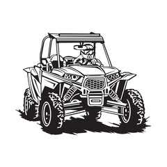 Buggy Extreme Adventure Race Sport vector illustration, good for team  and racing club logo also t shirt design