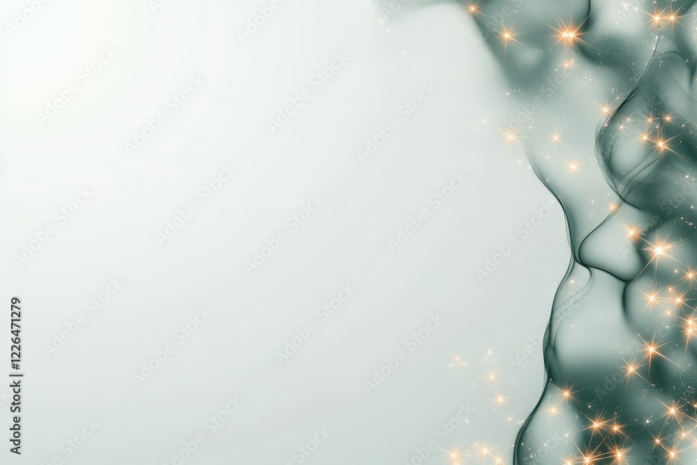 Poster ethereal swirling lights on subtle background - a captivating design featuring ethereal swirls and s