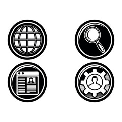 Fototapeta premium Go to Website Icons Collection of Vector Symbols for Online Navigation and Web Access.