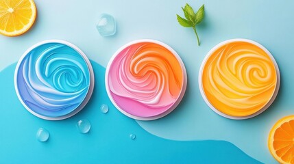 Vibrant Resin Coasters Featuring Swirled Colorful Designs