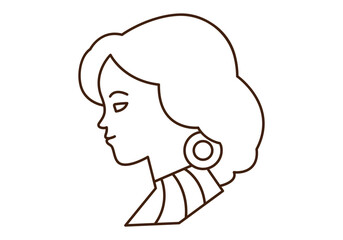 Athena the goddess black vector icon line logo illustration design isolated background.
goddess logo for sale.