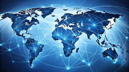Fototapeta premium Global Network Unveiled- Artistic Representations of Worldwide Connections