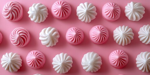 A minimalistic pattern of pink and white eggs on a pastel pink background. Perfect for Easter-themed projects, decorations, or product marketing.