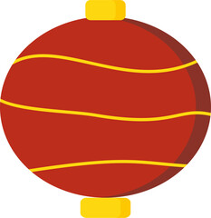 Traditional Chinese New Year collection. Cartoon asian red paper lanterns, festival New Year decoration. Cartoon vector illustration