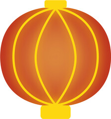 Traditional Chinese New Year collection. Cartoon asian red paper lanterns, festival New Year decoration. Cartoon vector illustration