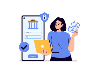 Illustration of an Online Banking Deposite