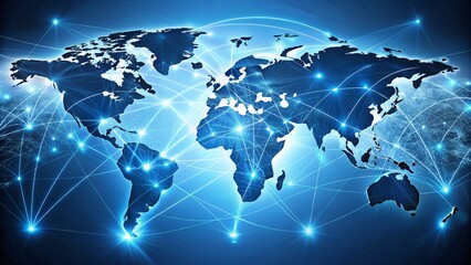 Fototapeta premium Global Network Unveiled- Artistic Representations of Worldwide Connections