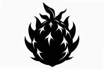 dragon fruit silhouette vector