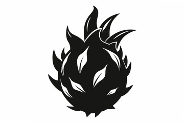 dragon fruit silhouette vector