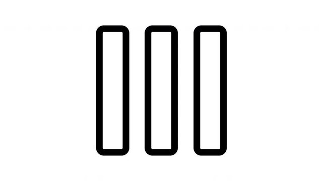 Three column side movement animation