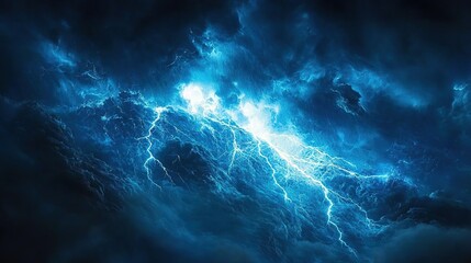 Blue Lightning Storm