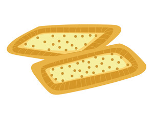 Cute cartoon hand drawn vector biscuit clipart.