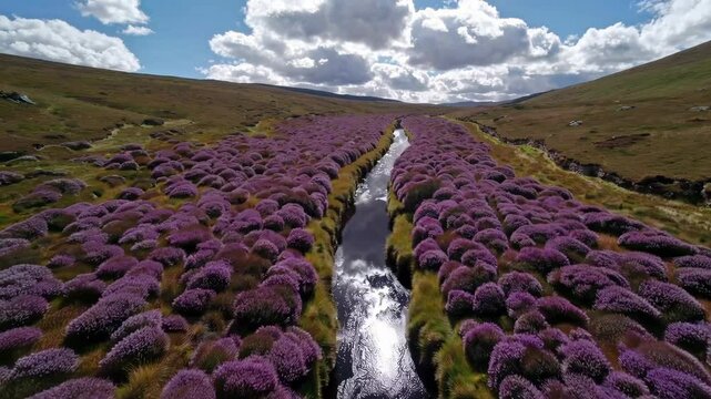 lavender field in the mountains