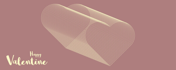 valentine day card design, symbol heart love pink, beauty element