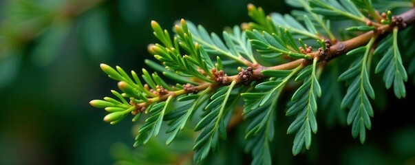 Rough textured juniper branch with scattered dark brown needles, irregularly shaped ridges, juniper texture, evergreen foliage, woody texture