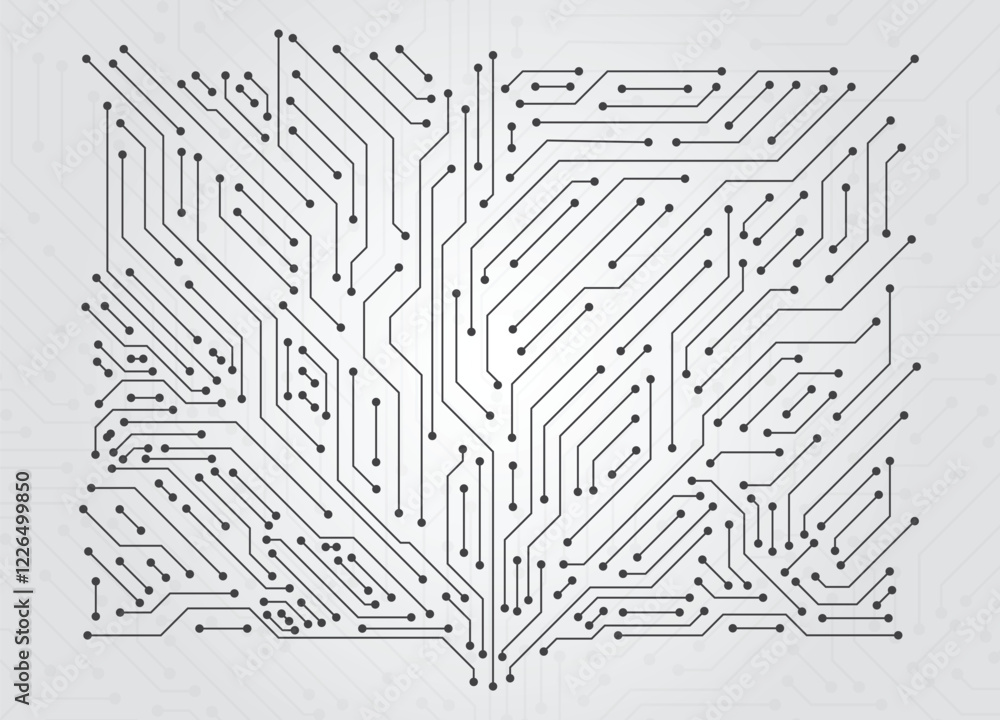 Poster high tech technology circuit board geometric pattern. abstract digital background with technology ci