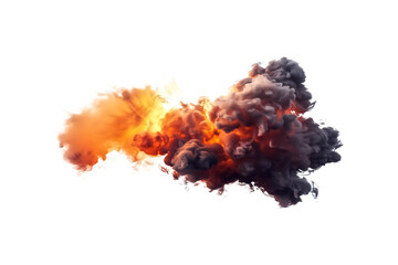 Fototapeta premium Photorealistic image of a burning cloud, with sunset lighting, i