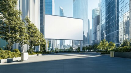 Obraz premium Blank billboard in modern city. (1)