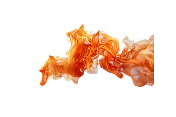 Fiery flames isolated on a white background, high-resolution pho
