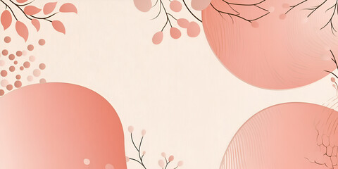 Soft Peach Abstract Background: Delicate, abstract design in soft peach hues with delicate floral motifs for a gentle and serene aesthetic, perfect for feminine branding or minimal design projects.