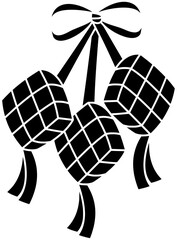 ramadan illustration ramadhan silhouette ketupat logo muslim icon islamic outline kareem islam mubarak eid culture poster happy arabic fitr shape scarf vector graphic background