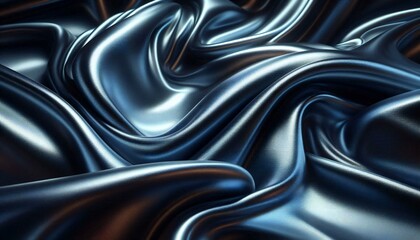 Obraz premium Sulver Blue Wavy Silk Background.