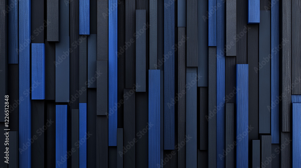 Poster abstract blue and gray blocks: a captivating abstract image featuring a multitude of vertically alig