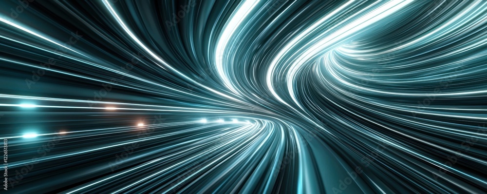 Poster clean energy wind strategy concept. abstract light trails create a dynamic, futuristic atmosphere in
