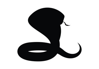 Snake silhouette set. Isolated snake silhouette on white background.