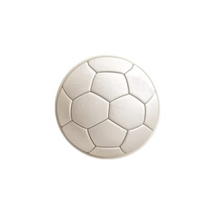 Soccer ball isolated on a white background, top view, studio sho