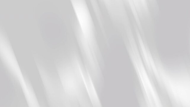 Abstract white corporate background with diagonal white light streaks. Suitable for tech presentations, abstract designs, digital concepts, and futuristic themes. Seamless looping animation

