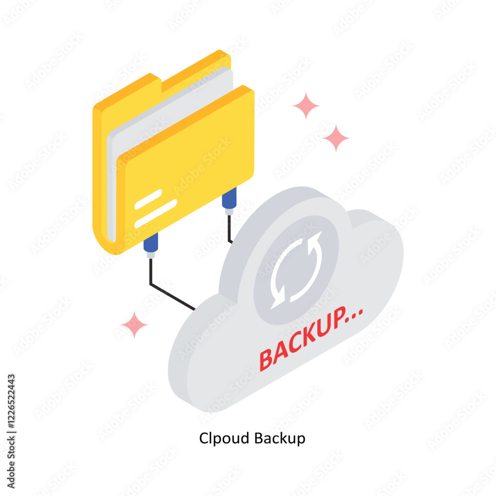 Poster cloud backup vector filled icon style. eps 10 file