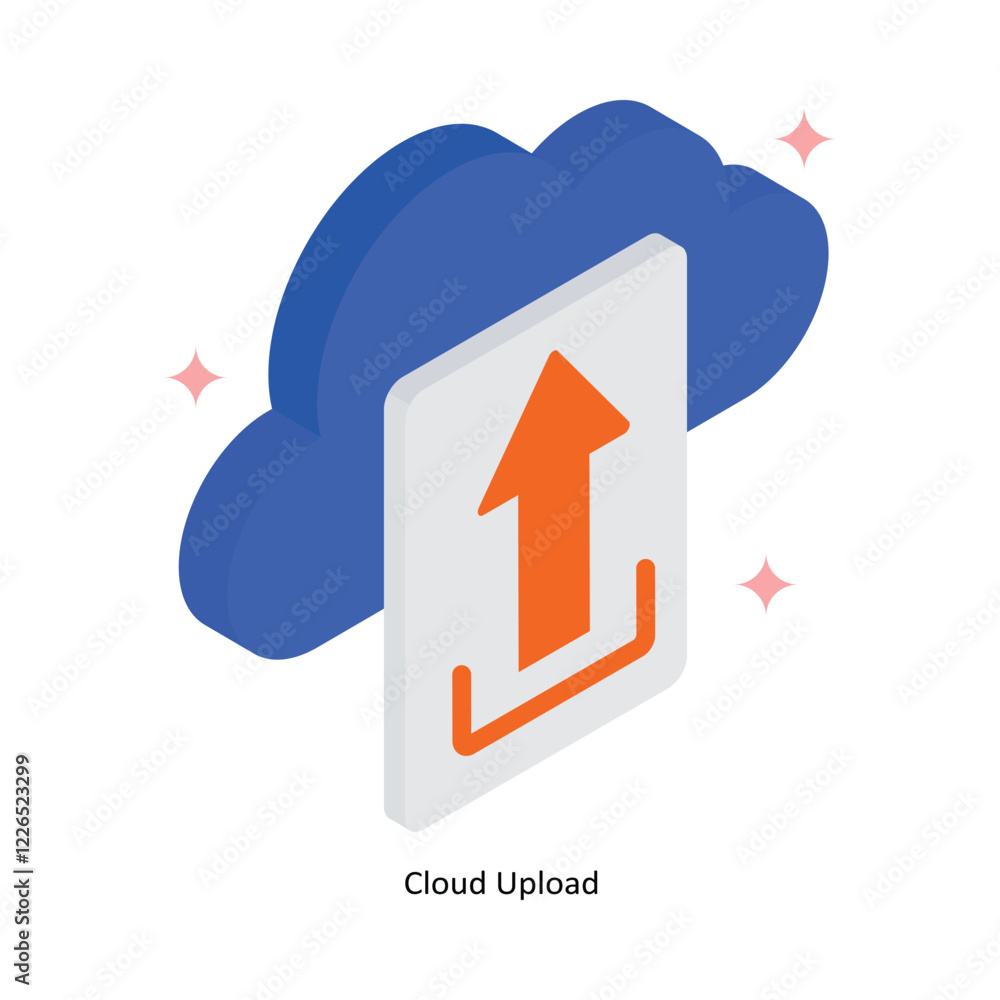 Poster cloud upload vector filled icon style. eps 10 file