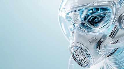 Protective mask usage in hazardous environments workplace photography indoor close-up safety awareness