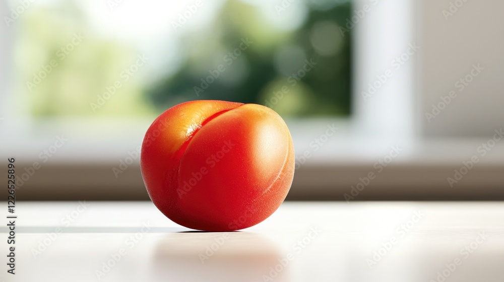 Canvas Prints Ripe Peach on Table