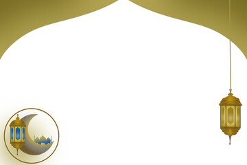 gold background with lanterns for decoration