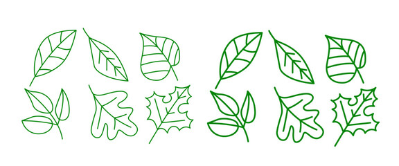 leaf vector stroke style