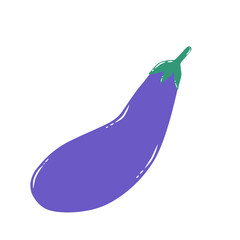 Simple eggplant doodle illustration inspired by cooking ingredients with purple colors that can be use for social media, wallpaper, sticker, banner, t-shirt, etc.