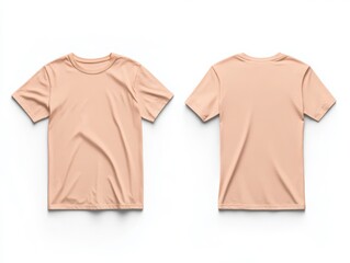 Naklejka premium Front and back view mockup of plain t-shirt studio environment apparel design minimalistic style