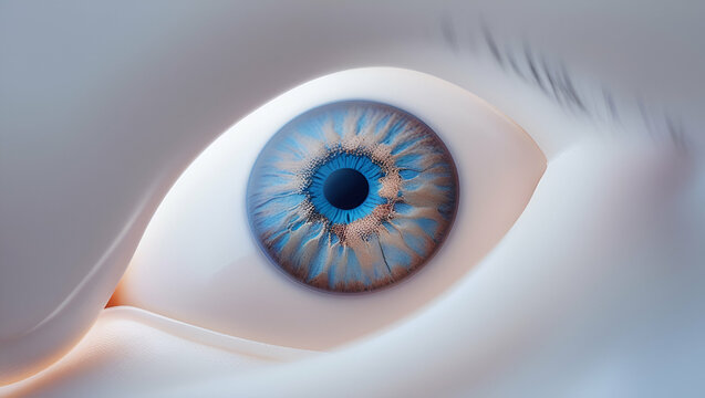 opne bule eye colse up ai genrative