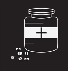 Fototapeta premium Print pill icon set. medicament and pharmaceutical symbol. medical design element . 1176
