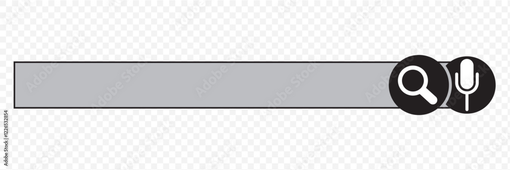 Poster print search bar web page internet browser button, search box template isolated, various shape searc