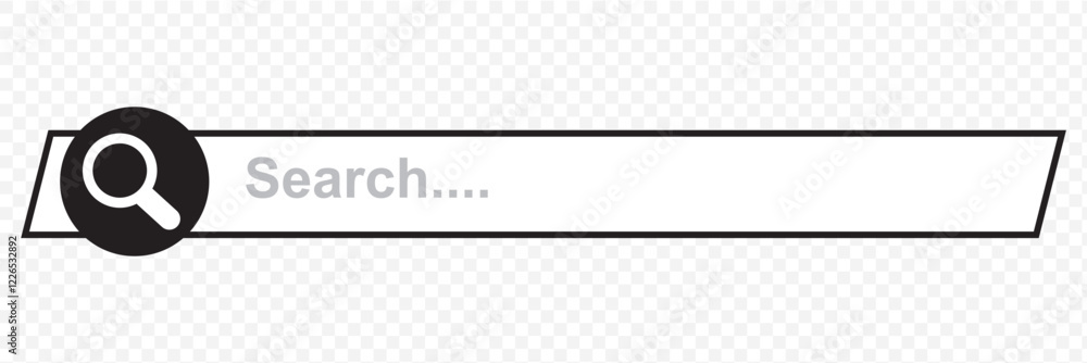 Poster print search bar web page internet browser button, search box template isolated, various shape searc