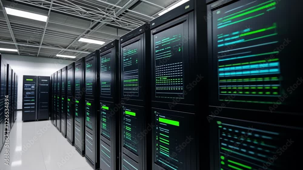 Aufkleber multiple computer screens displaying complex data visualizations and control interfaces for monitori