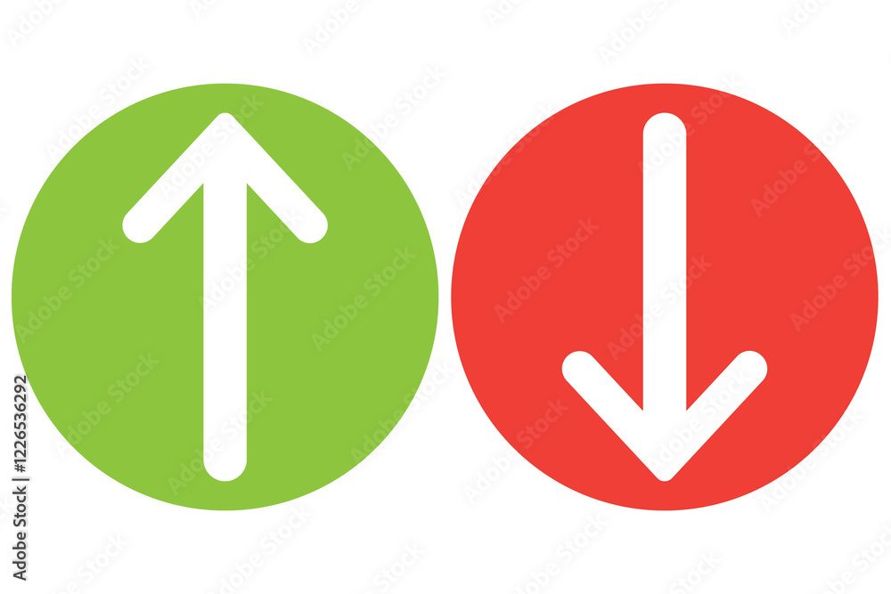 Poster print up and down arrow icon in rounded corner. upward and downward sign symbol . 1176