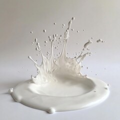Milk Splash: Creamy White Liquid Explosion, Abstract Photography