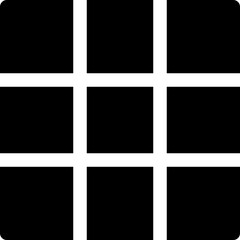 3x3 Layout grid glyph icon, flat style vector illustration