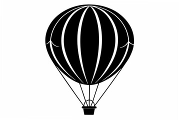 Obraz premium air balloon silhouette vector illustration